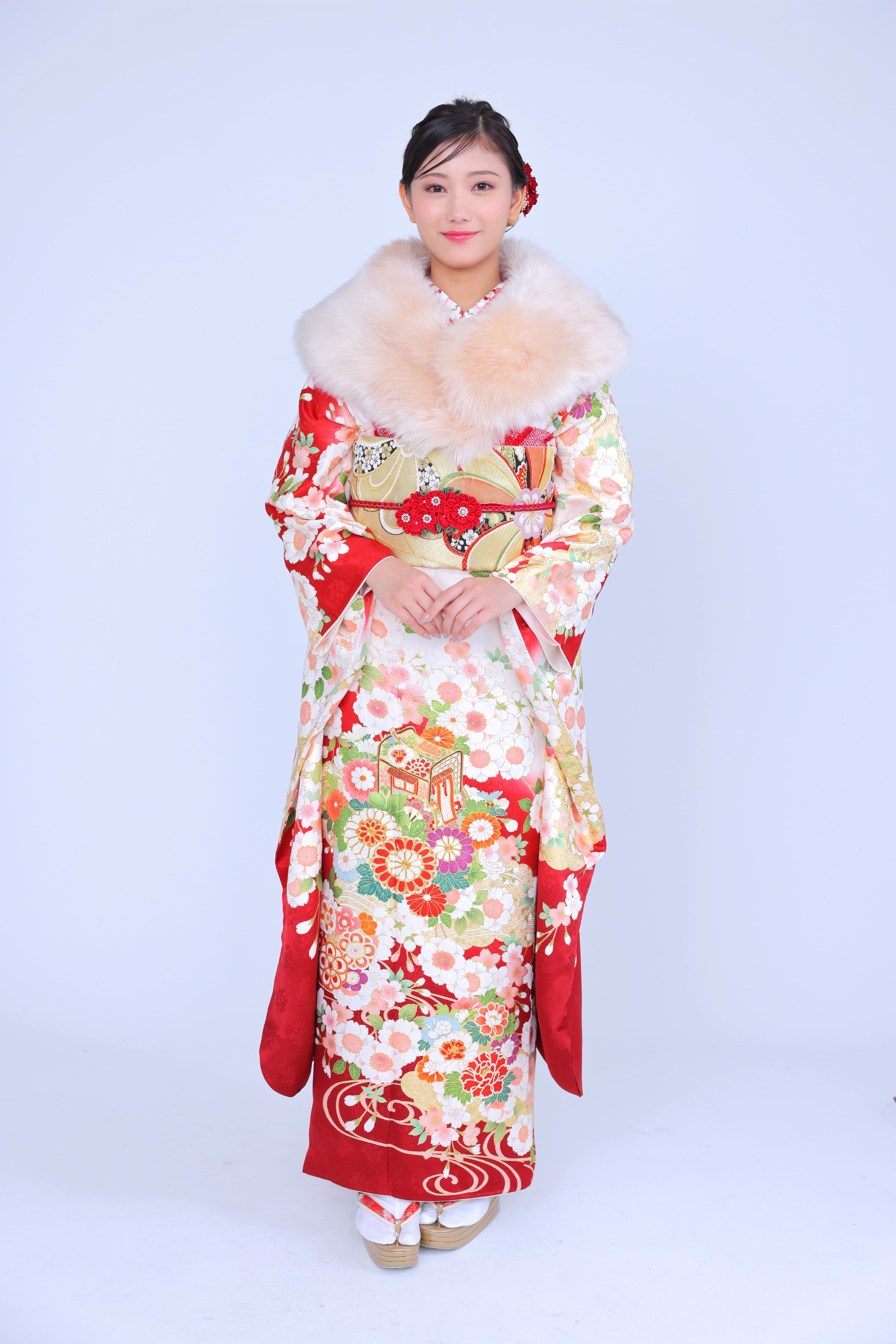 エコファーショール サーモンピンク