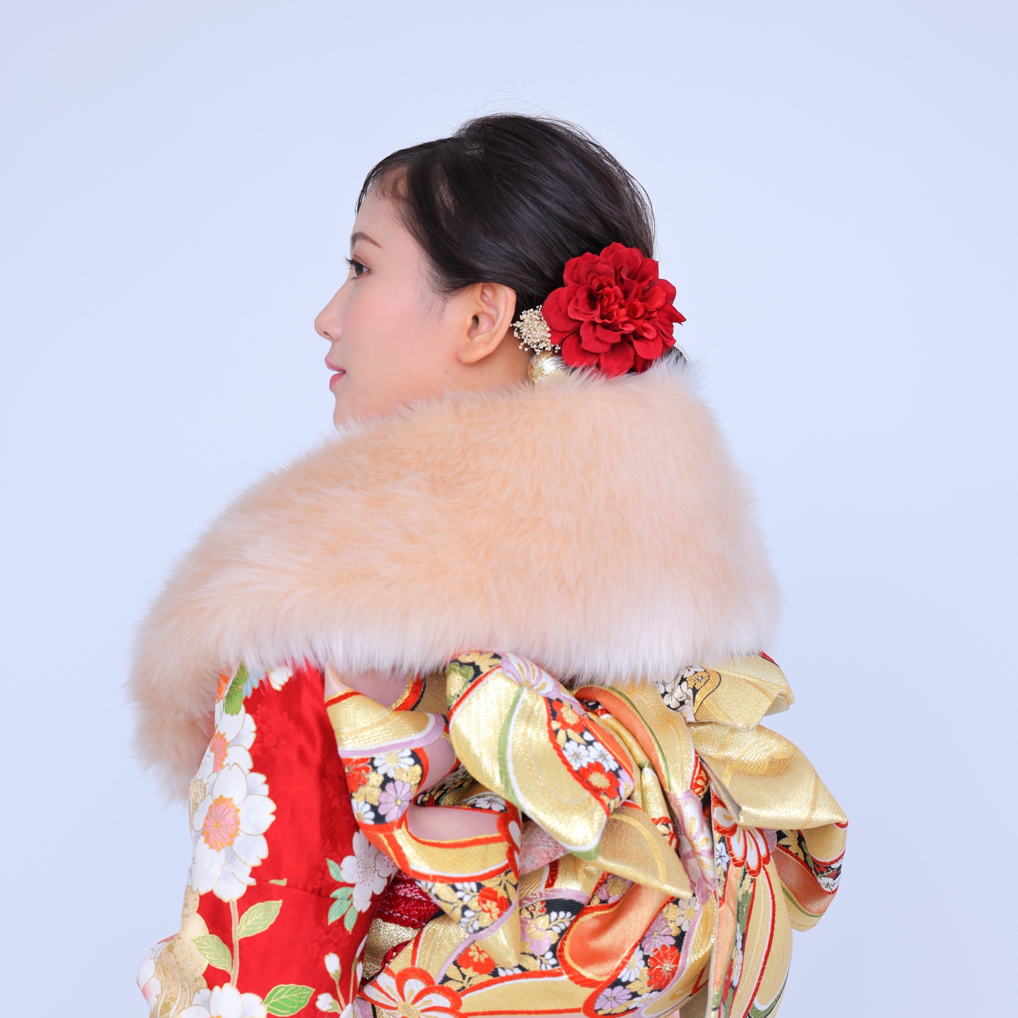 エコファーショール サーモンピンク