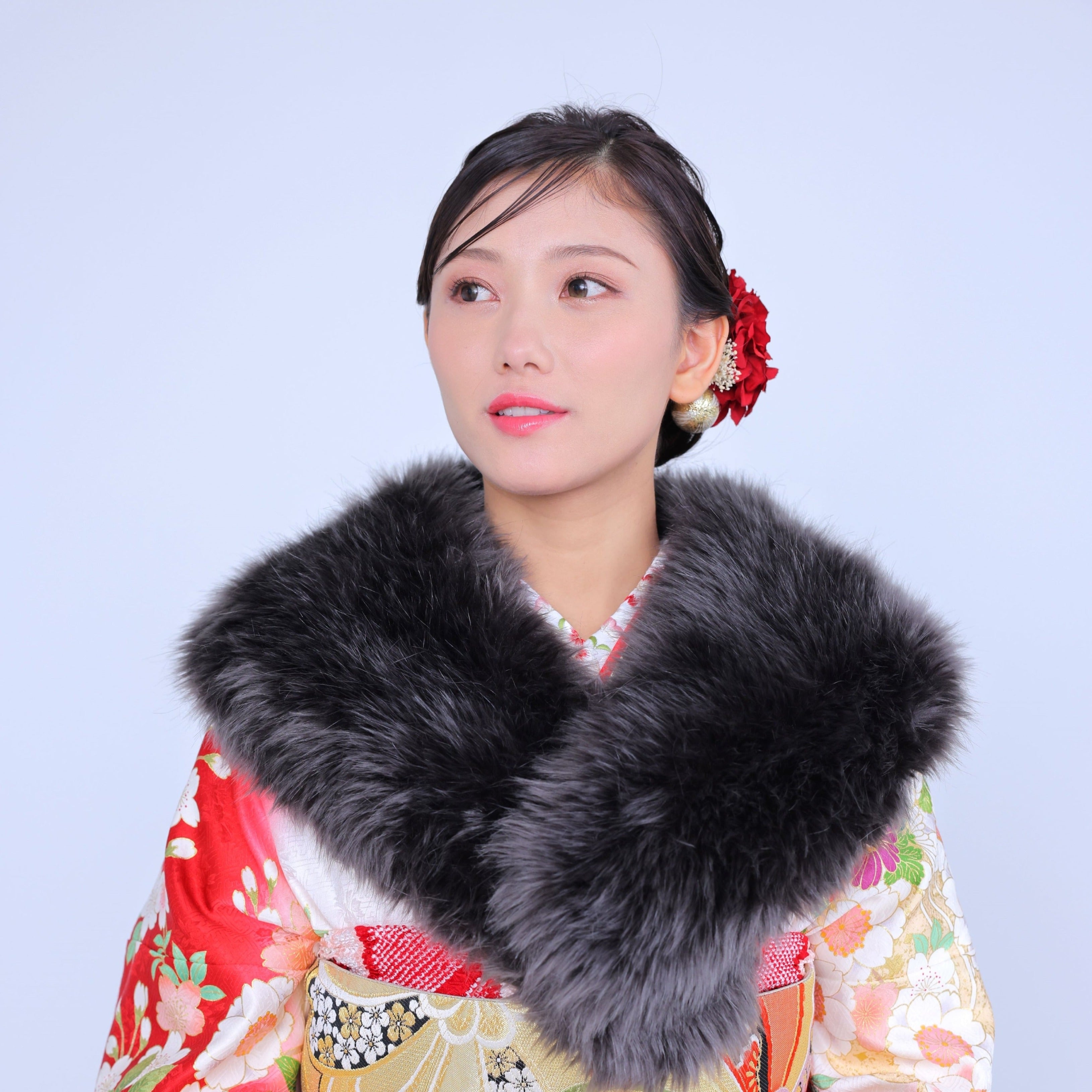 エコファーショール ダークグレー