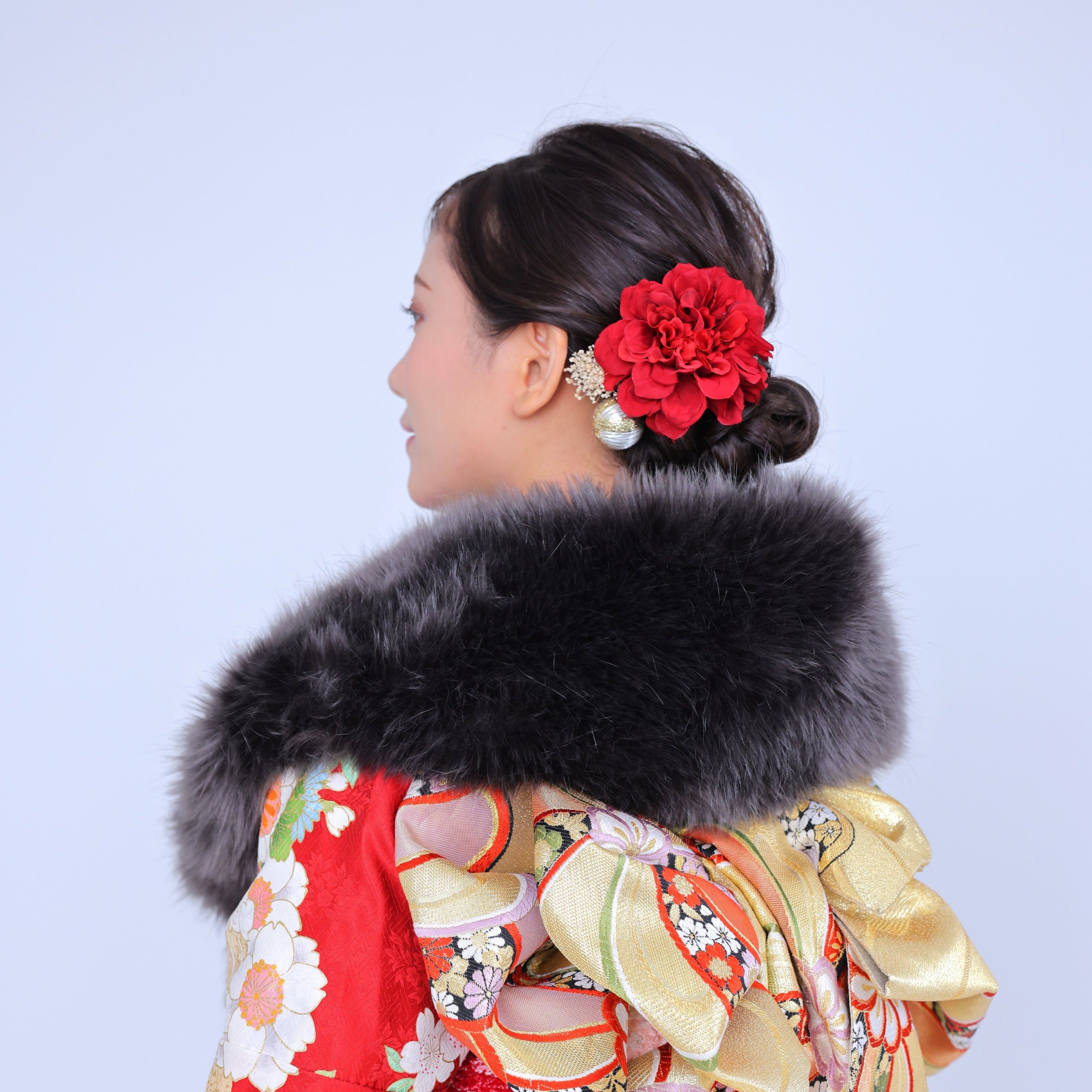 エコファーショール ダークグレー